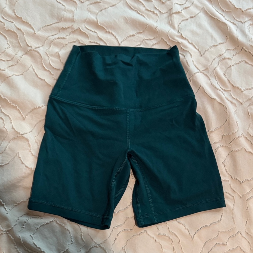 Storm Teal Align Shorts 6” - Size 2